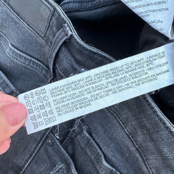 Zara Woman Medium Rise Slim Fit Deconstructed Black Skinny Jeans - Picture 10 of 16